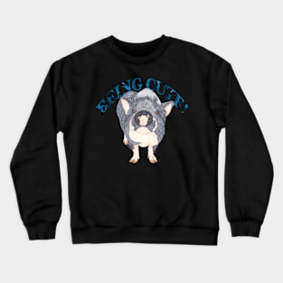 POT BELLIED PIG BEING CUTE Crewneck Sweatshirt